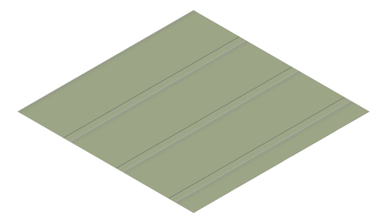 3D Presentation Image of Metal SheetCladding Lysaght Zenith Dominion285 PaleEucalypt