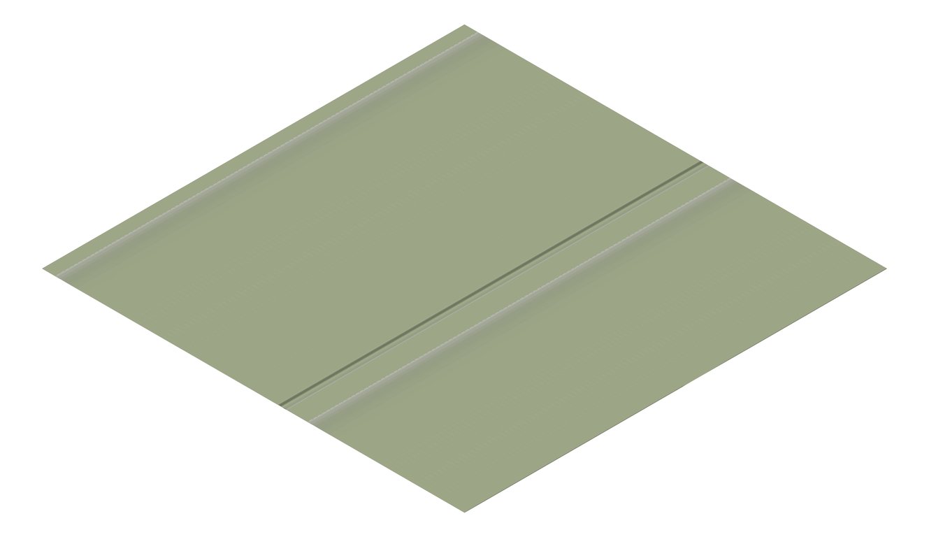 3D Presentation Image of Metal SheetCladding Lysaght Zenith Dominion485 PaleEucalypt