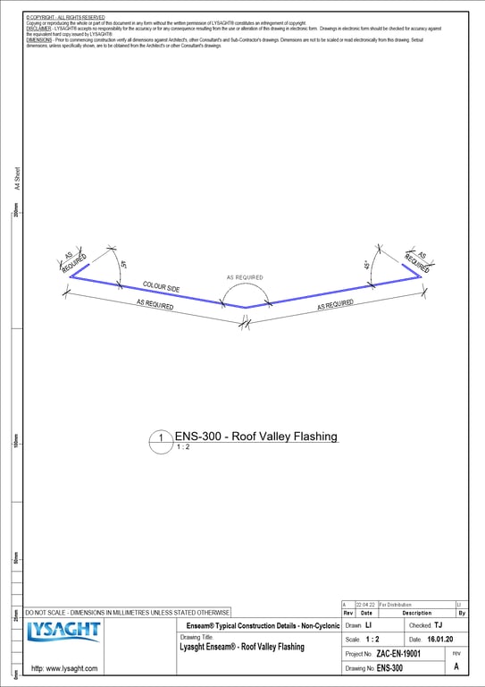 Navigate to ENS-300 - Lyasght Enseam® - Roof Valley Flashing