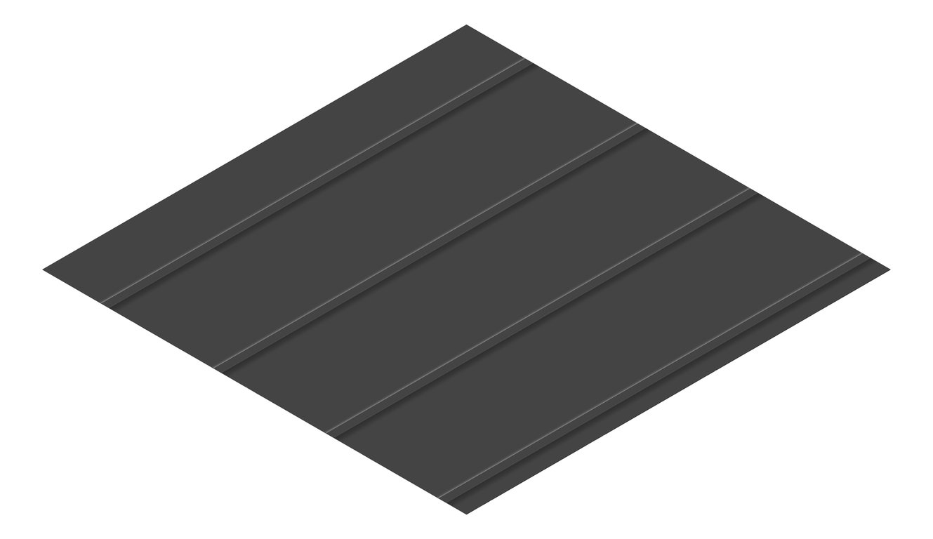 3D Presentation Image of Metal SheetCladding Lysaght Zenith Enseam265 MonumentMatt