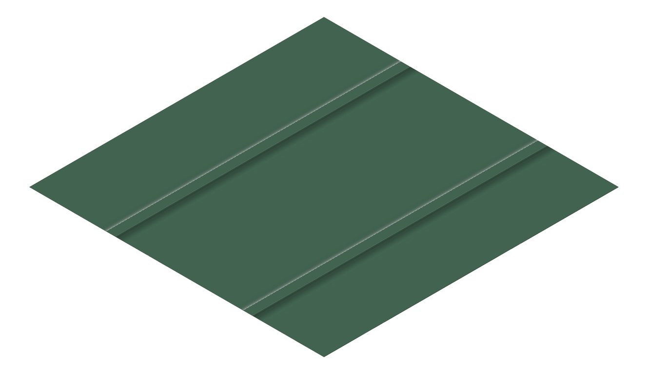 3D Presentation Image of Metal SheetCladding Lysaght Zenith Enseam465 CottageGreen