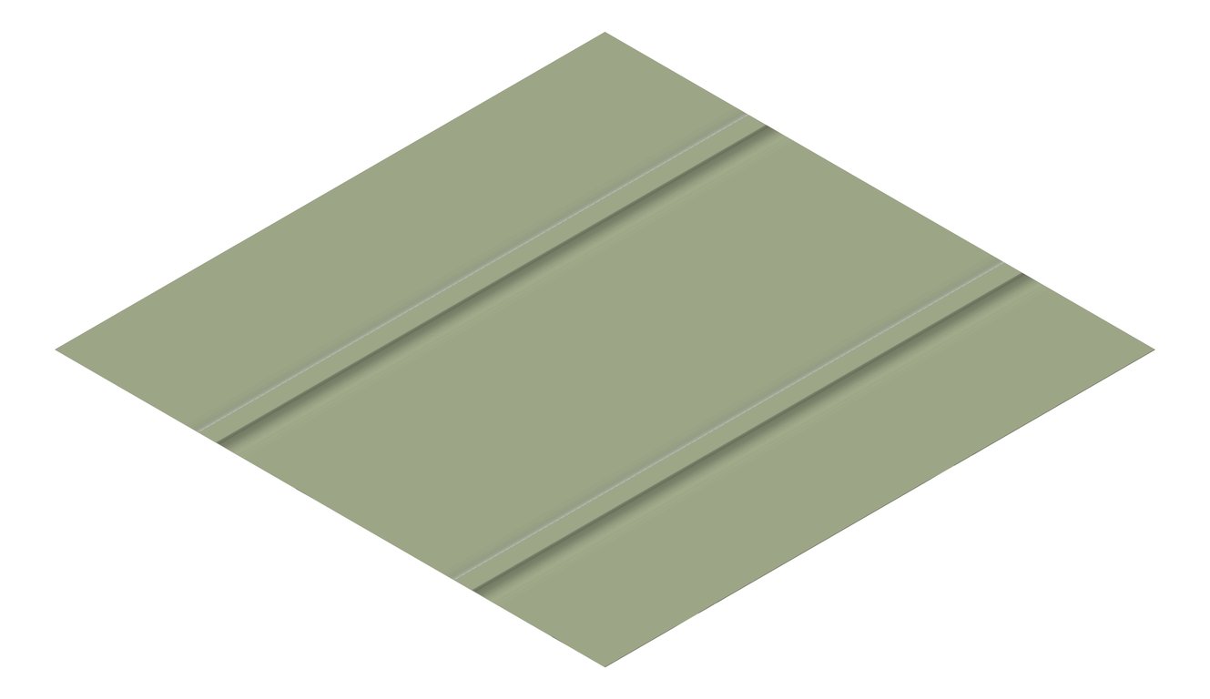 3D Presentation Image of Metal SheetCladding Lysaght Zenith Enseam465 PaleEucalypt