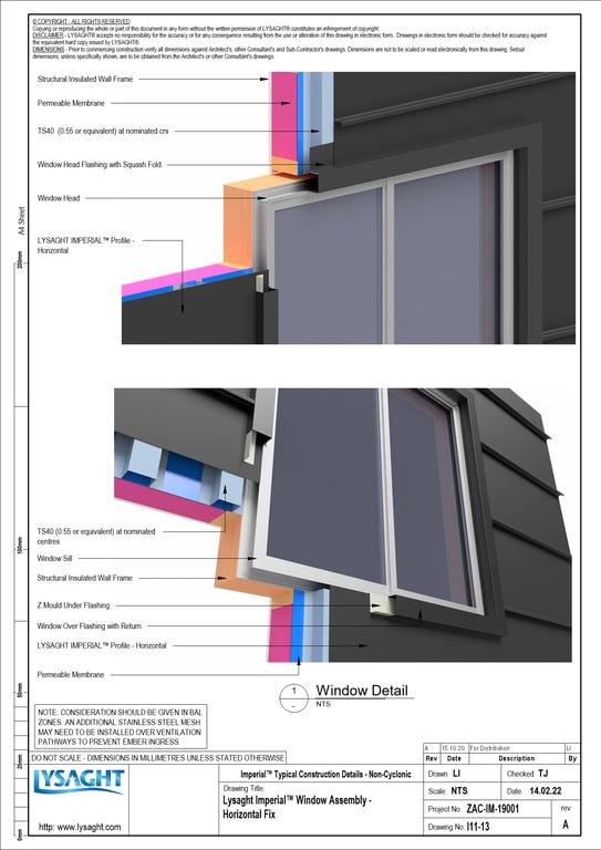 Navigate to I11-13 - Lysaght Imperial™ Window Assembly - Horizontal Fix