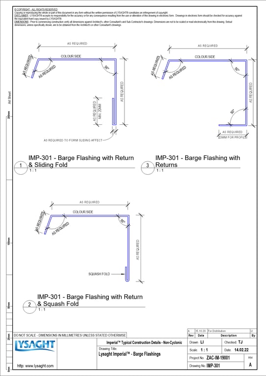 Navigate to IMP-301 - Lysaght Imperial™ - Barge Flashings