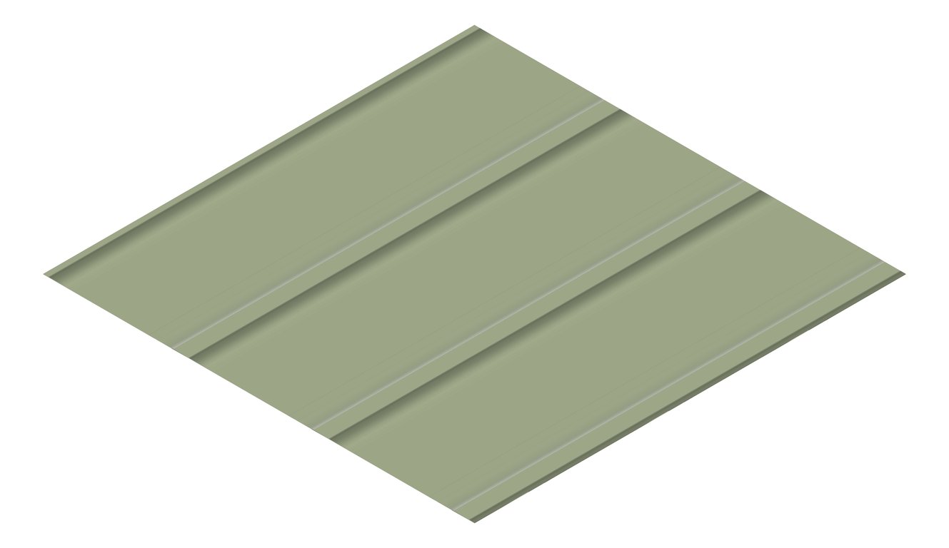 3D Presentation Image of Metal SheetCladding Lysaght Zenith Imperial325 PaleEucalypt