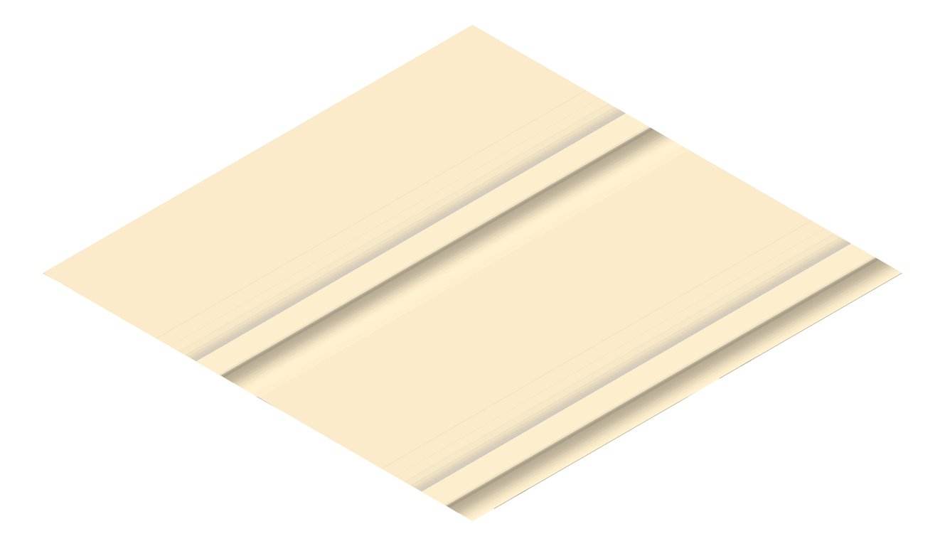 3D Presentation Image of Metal SheetCladding Lysaght Zenith Imperial525 Paperbark