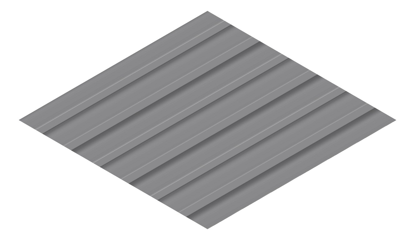 3D Presentation Image of Metal SheetCladding Lysaght Zenith Longline305 BasaltMatt