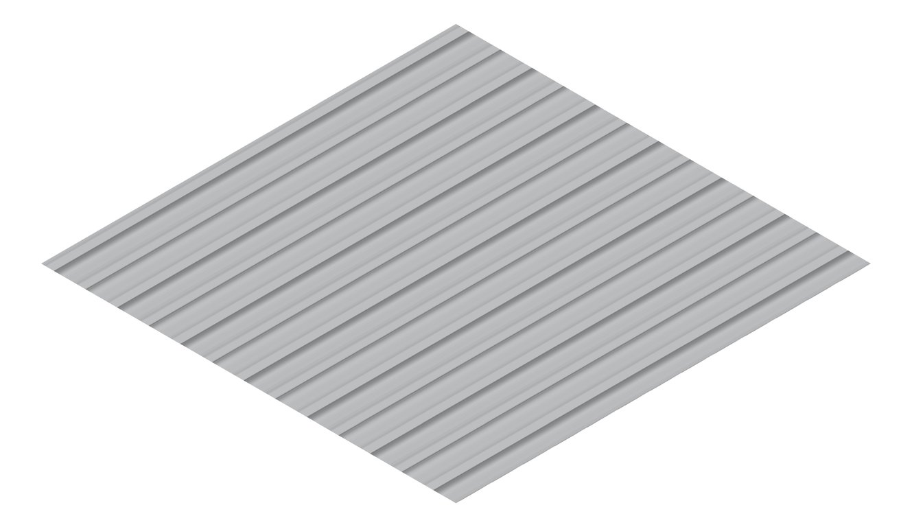 3D Presentation Image of Metal SheetCladding Lysaght Zenith Longline305 Bluegum