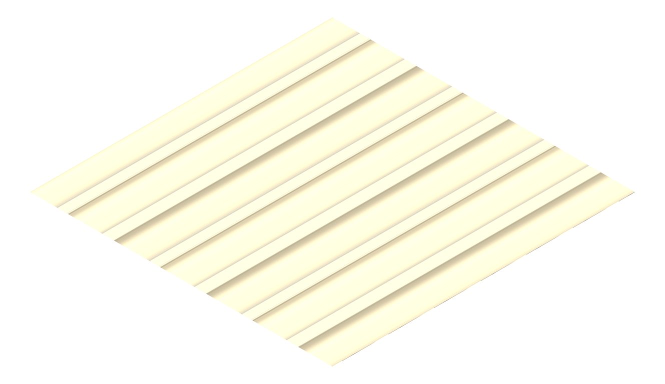 3D Presentation Image of Metal SheetCladding Lysaght Zenith Longline305 ClassicCream