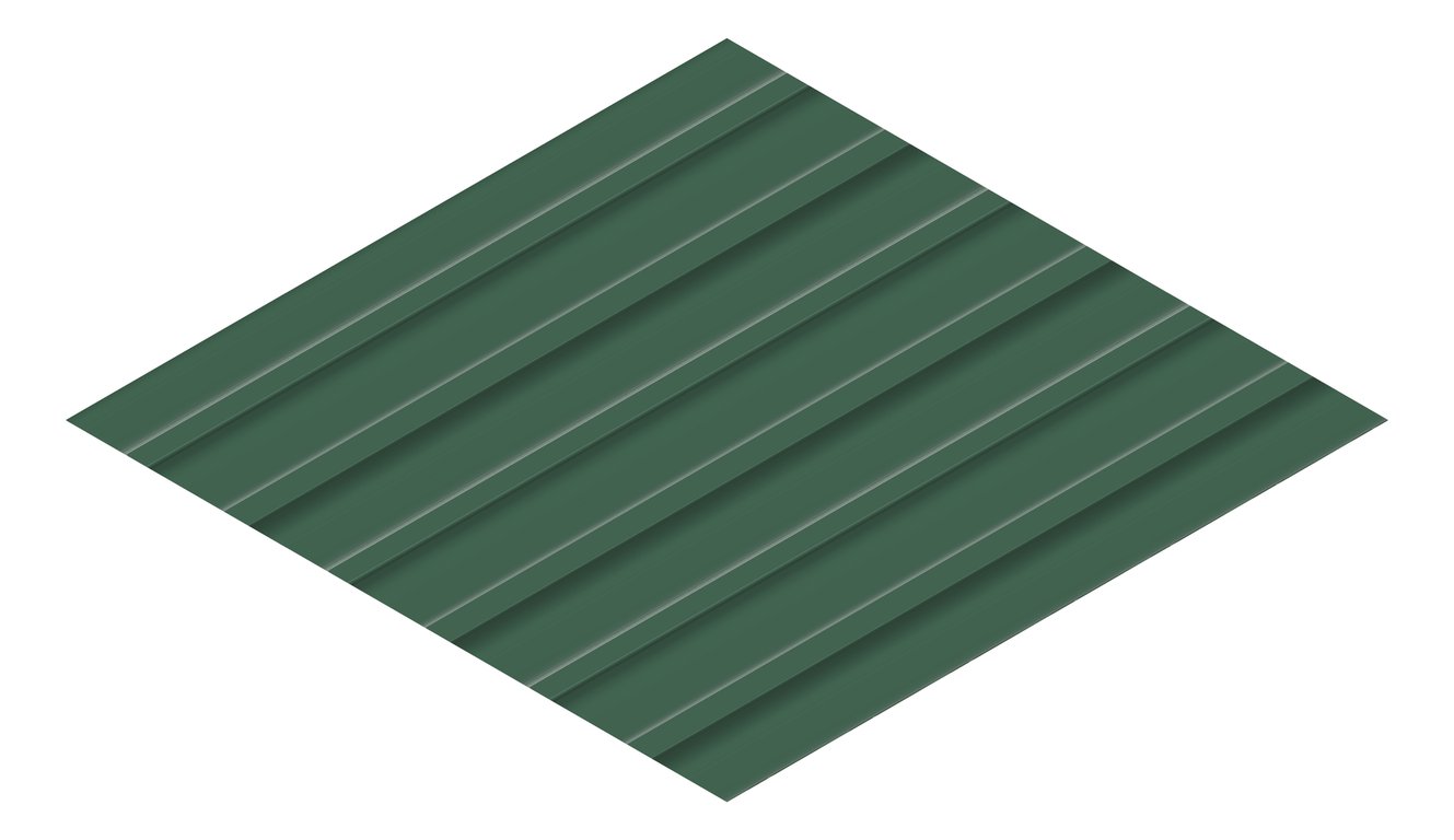 3D Presentation Image of Metal SheetCladding Lysaght Zenith Longline305 CottageGreen