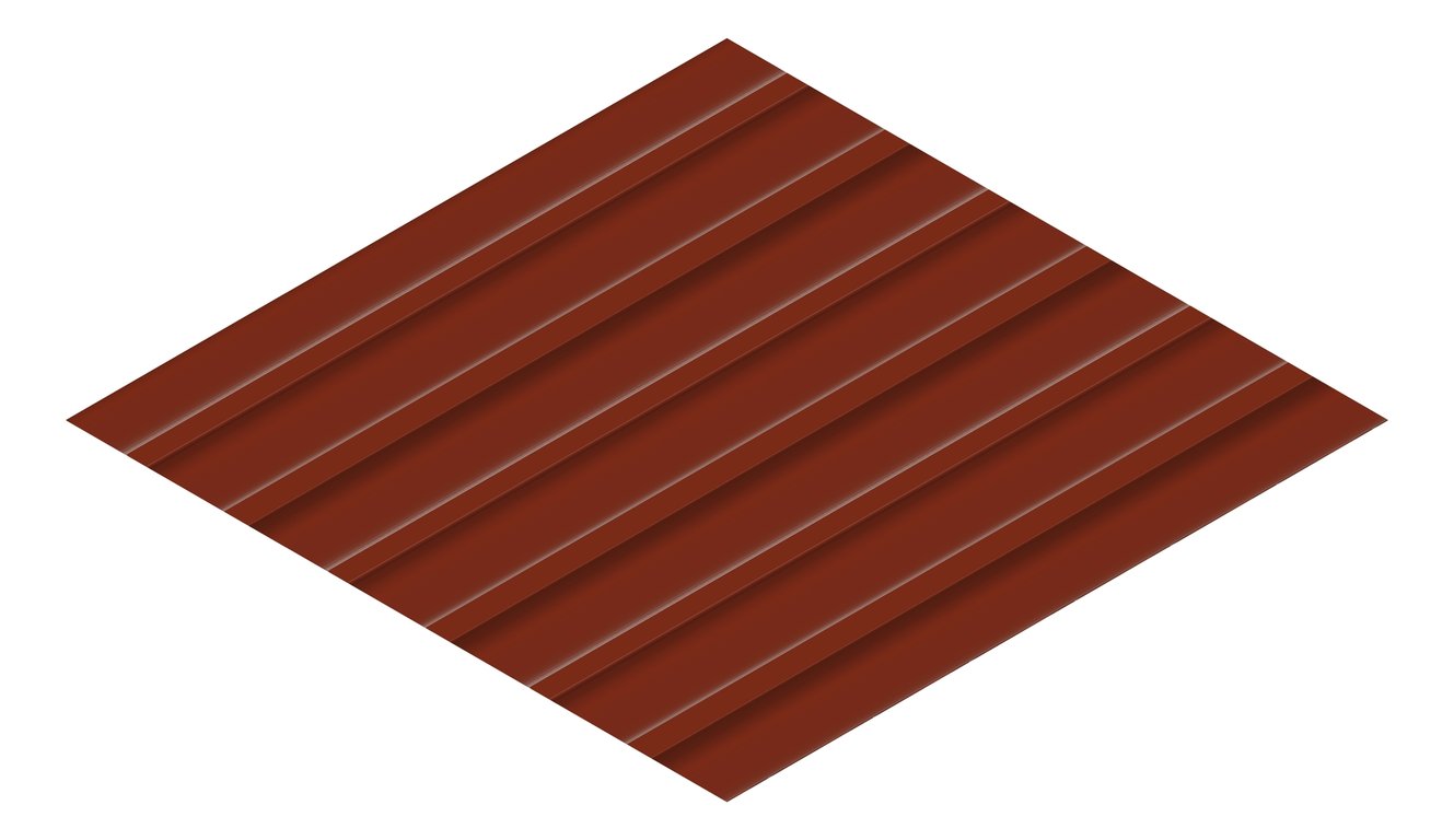 3D Presentation Image of Metal SheetCladding Lysaght Zenith Longline305 ManorRed
