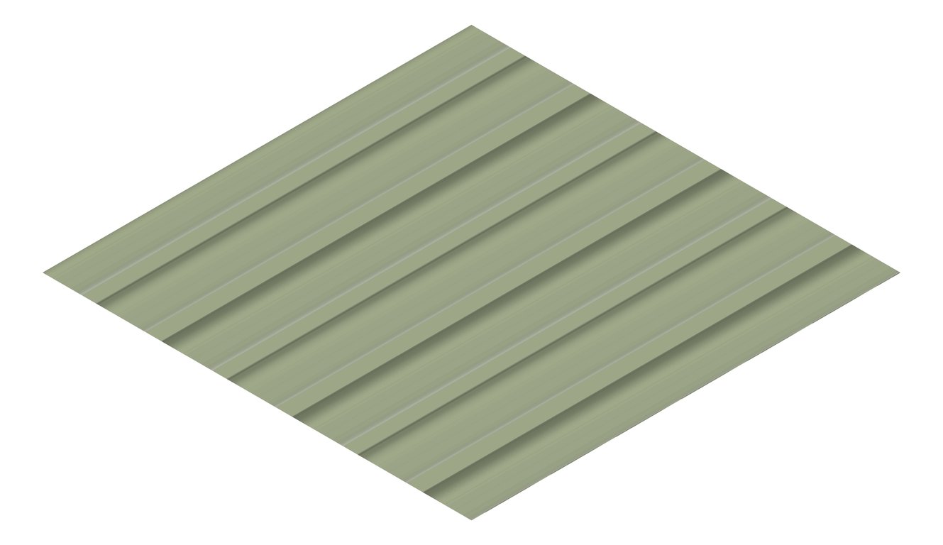 3D Presentation Image of Metal SheetCladding Lysaght Zenith Longline305 PaleEucalypt