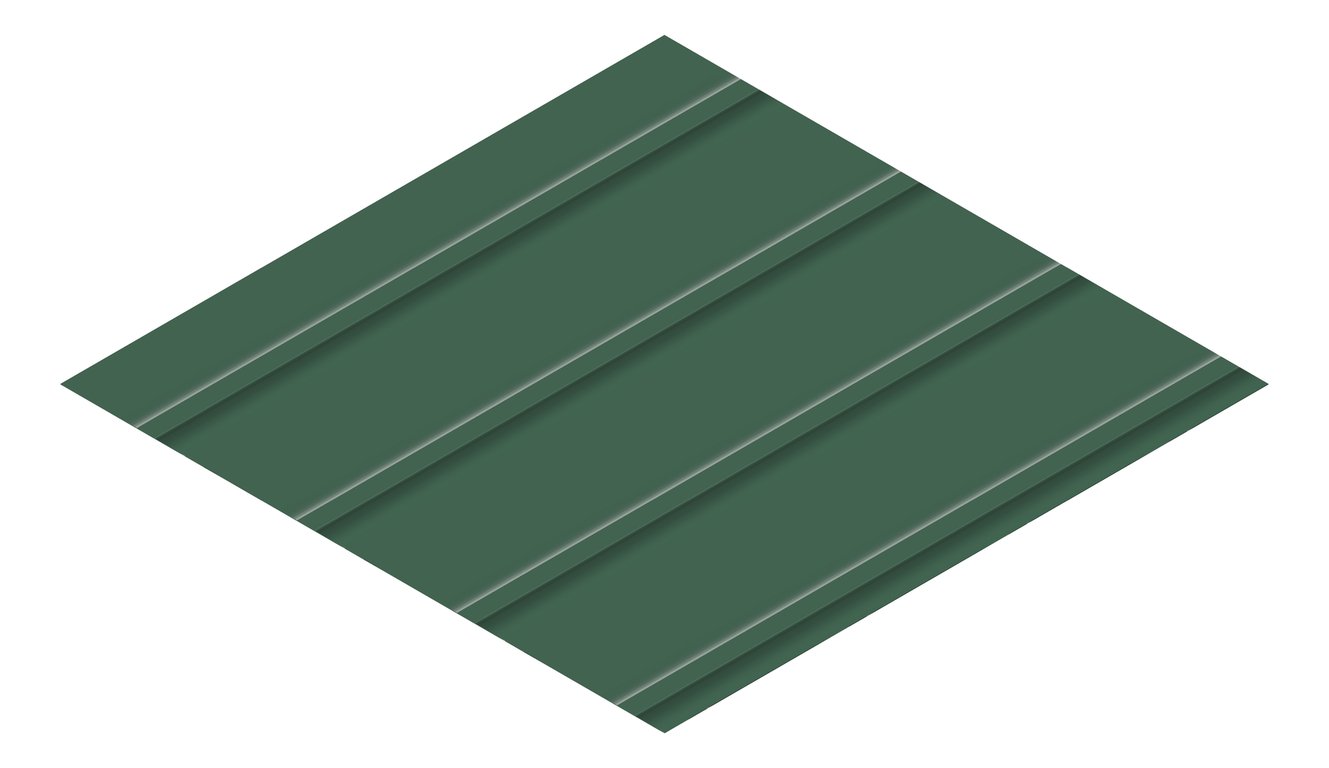 3D Presentation Image of Metal SheetCladding Lysaght Zenith Snapseam265 CottageGreen