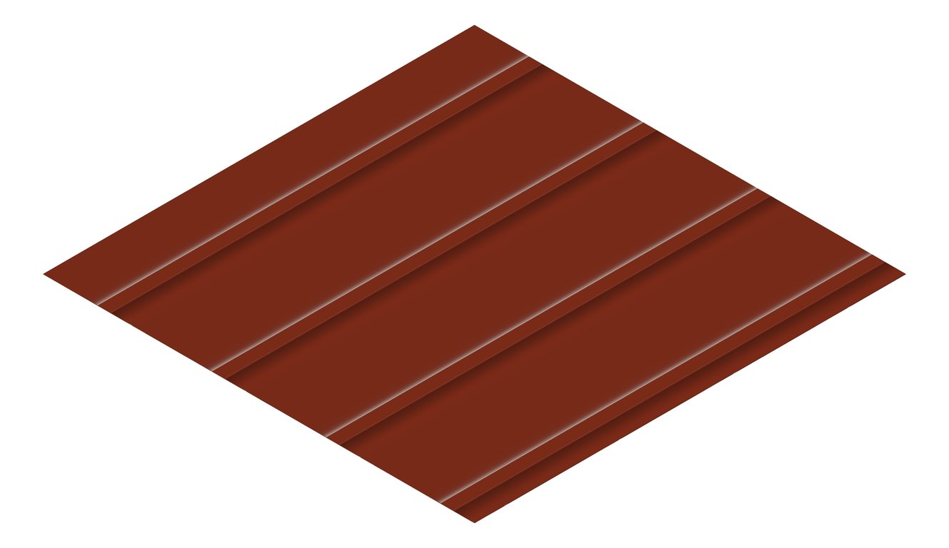 3D Presentation Image of Metal SheetCladding Lysaght Zenith Snapseam265 ManorRed