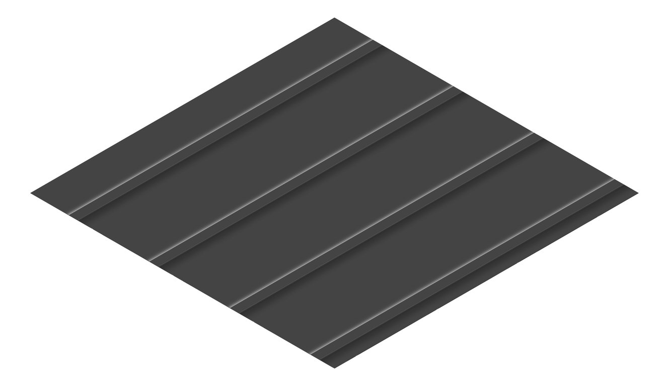 3D Presentation Image of Metal SheetCladding Lysaght Zenith Snapseam265 MonumentMatt