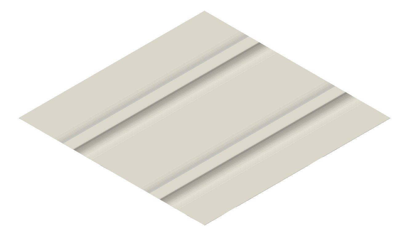 3D Presentation Image of Metal SheetCladding Lysaght Zenith Snapseam465 Dune
