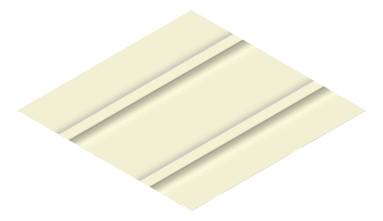 3D Presentation Image of Metal SheetCladding Lysaght Zenith Snapseam465 EveningHaze