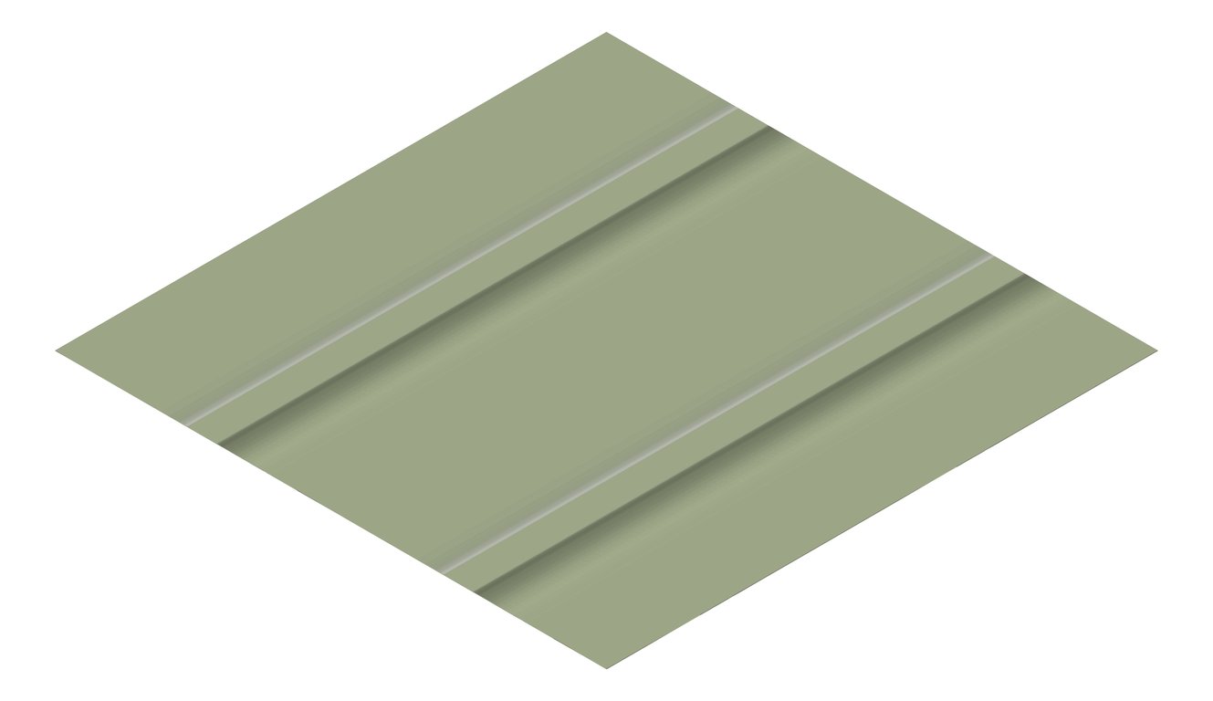 3D Presentation Image of Metal SheetCladding Lysaght Zenith Snapseam465 PaleEucalypt