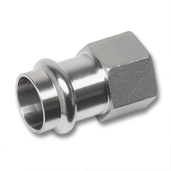 KemPress_SS_Female Adaptor Image of KemPress Adaptor MMKembla Stainless FemaleBSPP-RpThread FemaleSocket