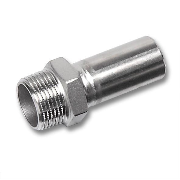 KemPress_SS_Male_PlugIn_Adaptor Image of KemPress Adaptor MMKembla Stainless MaleBSPT-R TubeEnd