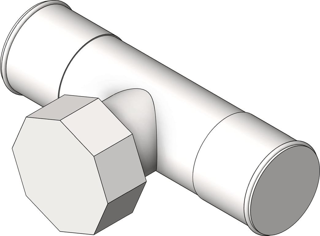 KemPress ThreadedTeeJunction MMKembla Stainless FemaleBSPP-RpThread