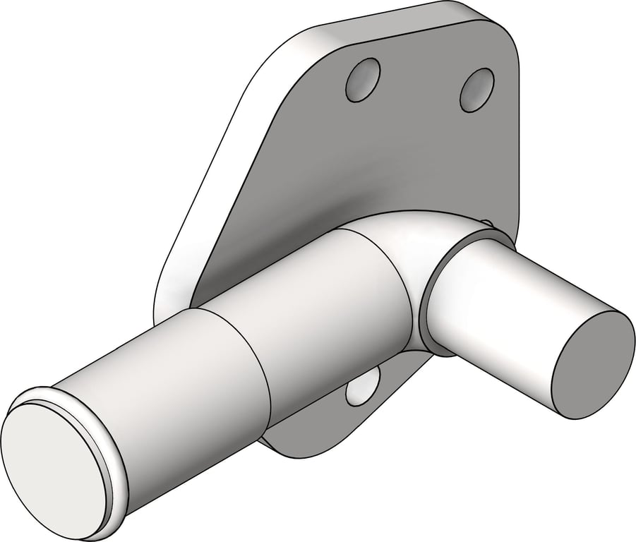 Image of KemPress WallMountBend MMKembla Stainless FemaleBSPP-RpThread 90deg