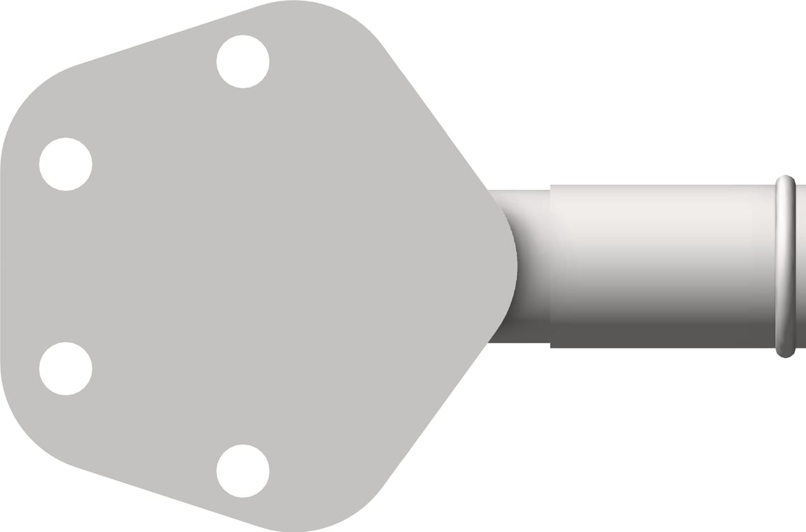 Left Image of KemPress WallMountBend MMKembla Stainless FemaleBSPP-RpThread 90deg