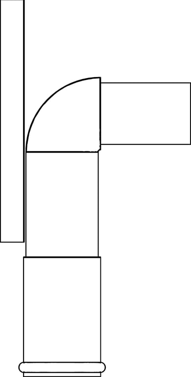 Plan Image of KemPress WallMountBend MMKembla Stainless FemaleBSPP-RpThread 90deg