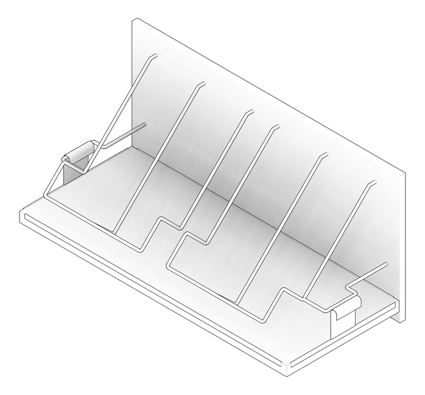 3D Documentation Image of Rack WallMount Malmet Basin Bowl 2Tier