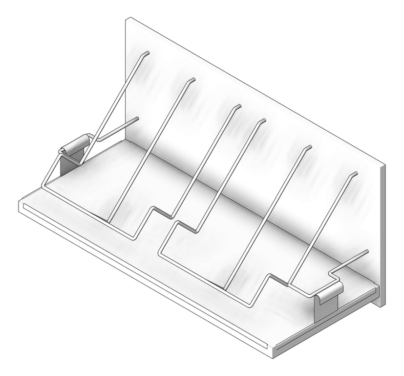 Image of Rack WallMount Malmet Basin Bowl 2Tier