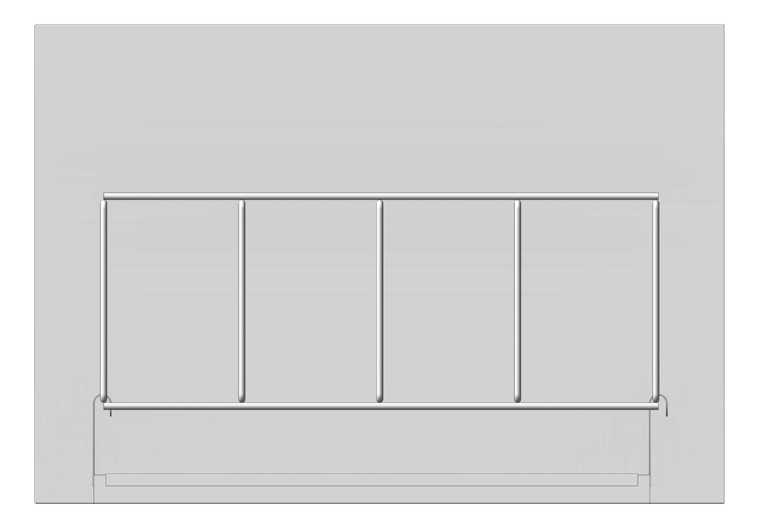 Front Image of Rack WallMount Malmet Bedpans