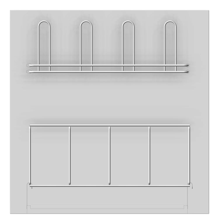 Front Image of Rack WallMount Malmet Combination