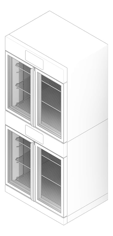3D Documentation Image of Cabinet Warming Malmet Combination 210L