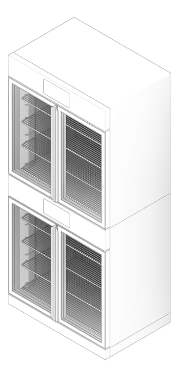 3D Documentation Image of Cabinet Warming Malmet Combination 260L