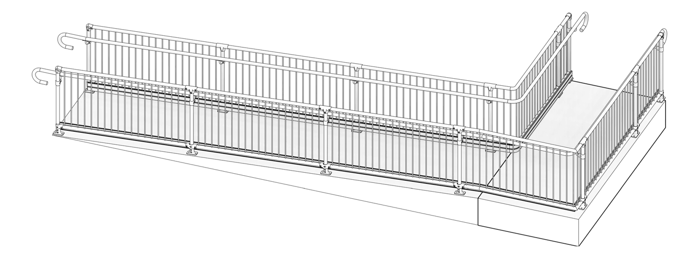 3D Documentation Image of Balustrade Commercial Moddex Conectabal