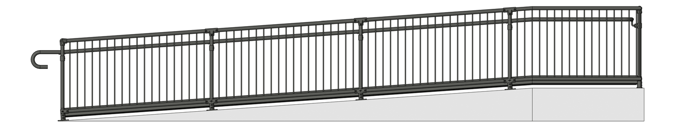 Front Image of Balustrade Commercial Moddex Conectabal
