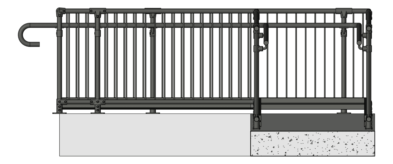 Left Image of Balustrade Commercial Moddex Conectabal