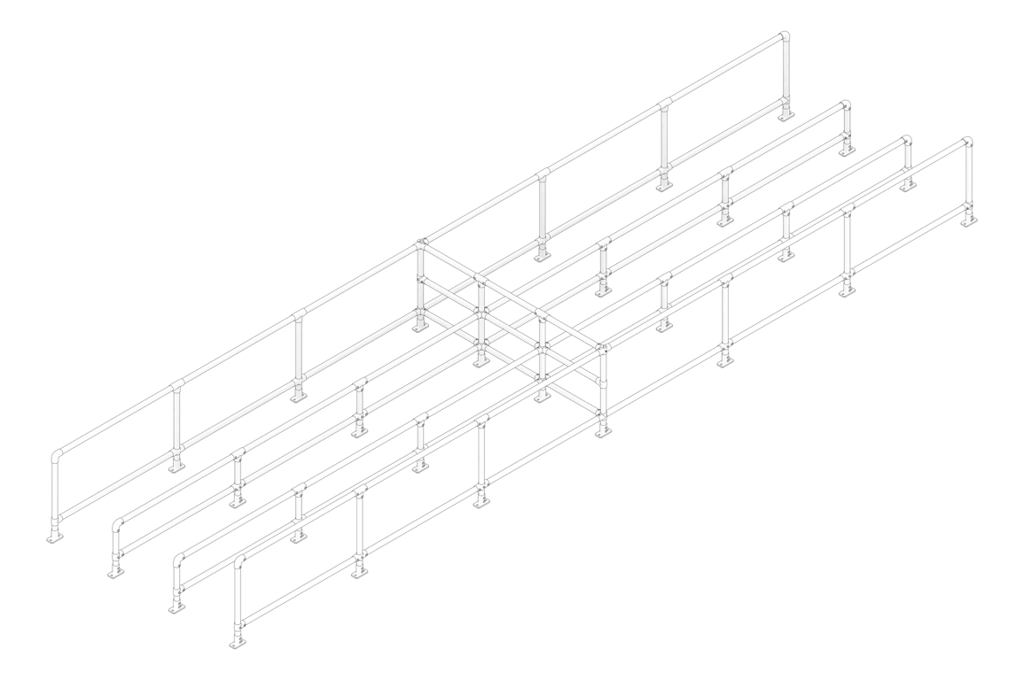 3D Documentation Image of TrolleyBay Moddex Ezibilt TripleBay BackToBack