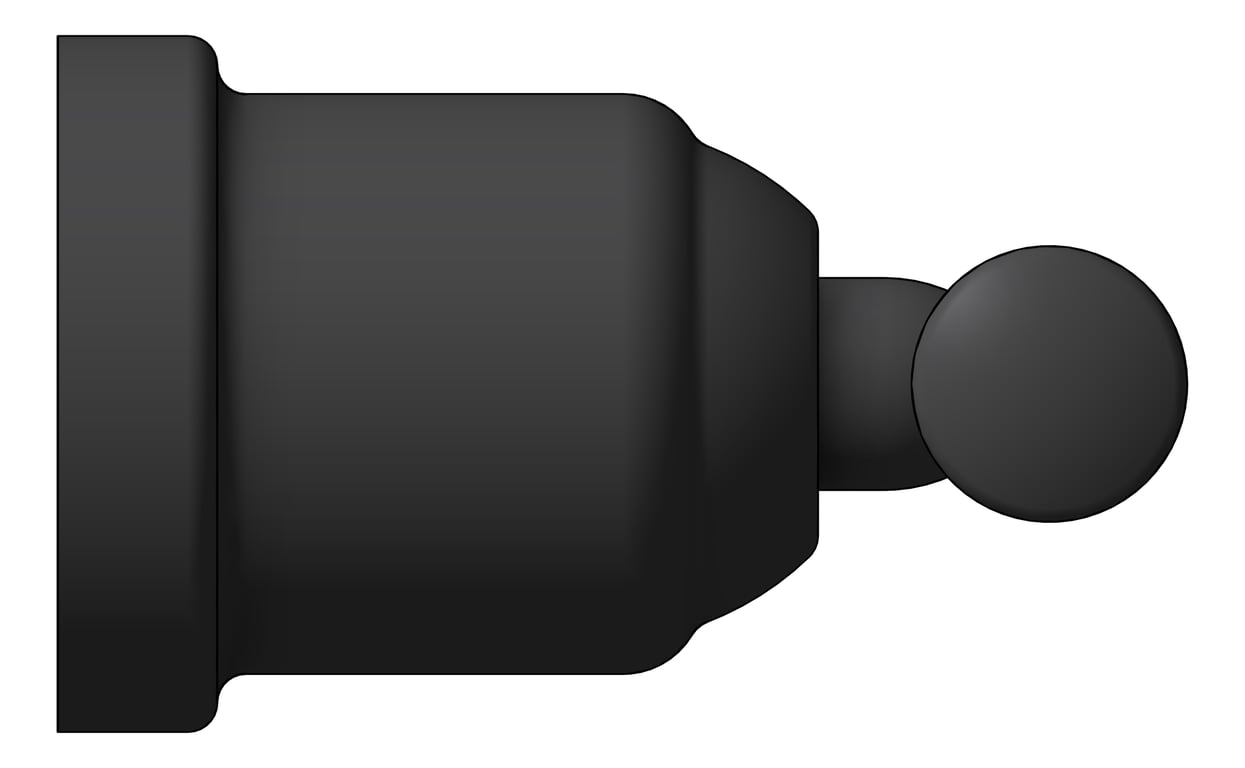 Left Image of RobeHook SurfaceMount Nero York