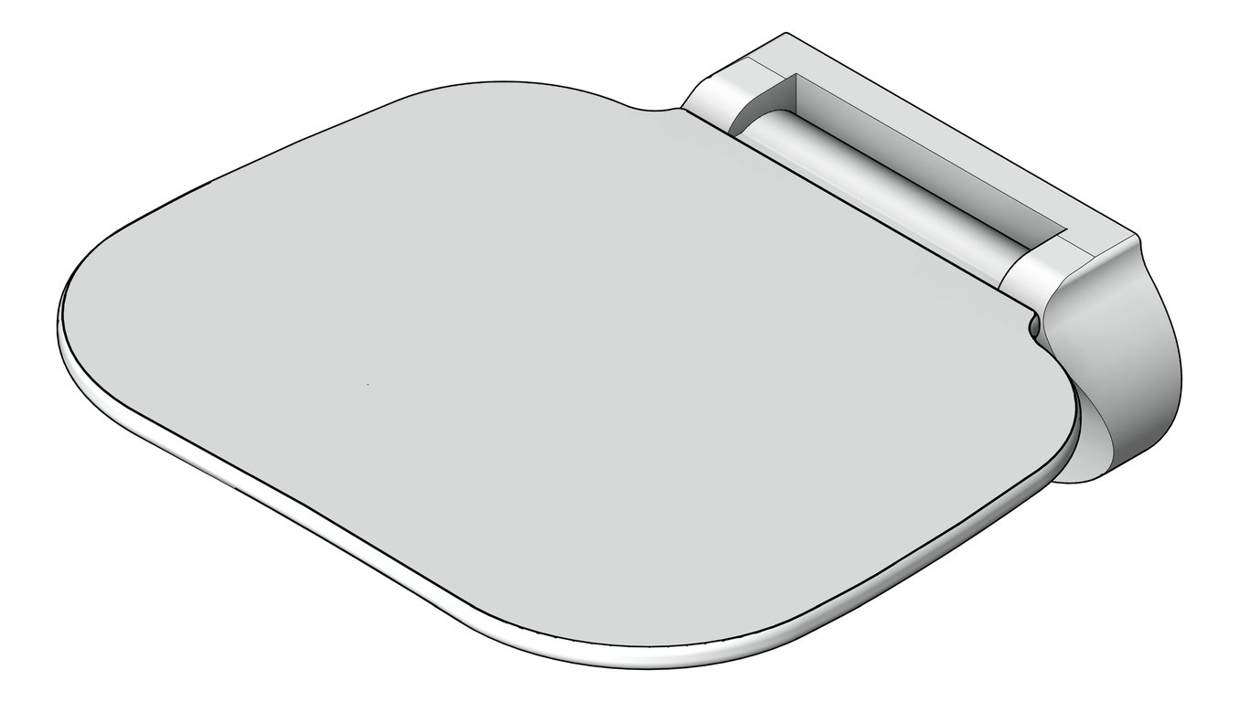 Image of ShowerSeat Folding Nero MeccaCare 400mmWide