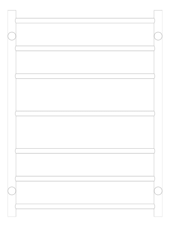 Plan Image of TowelLadder SurfaceMount Nero Mecca Heated 7Bars