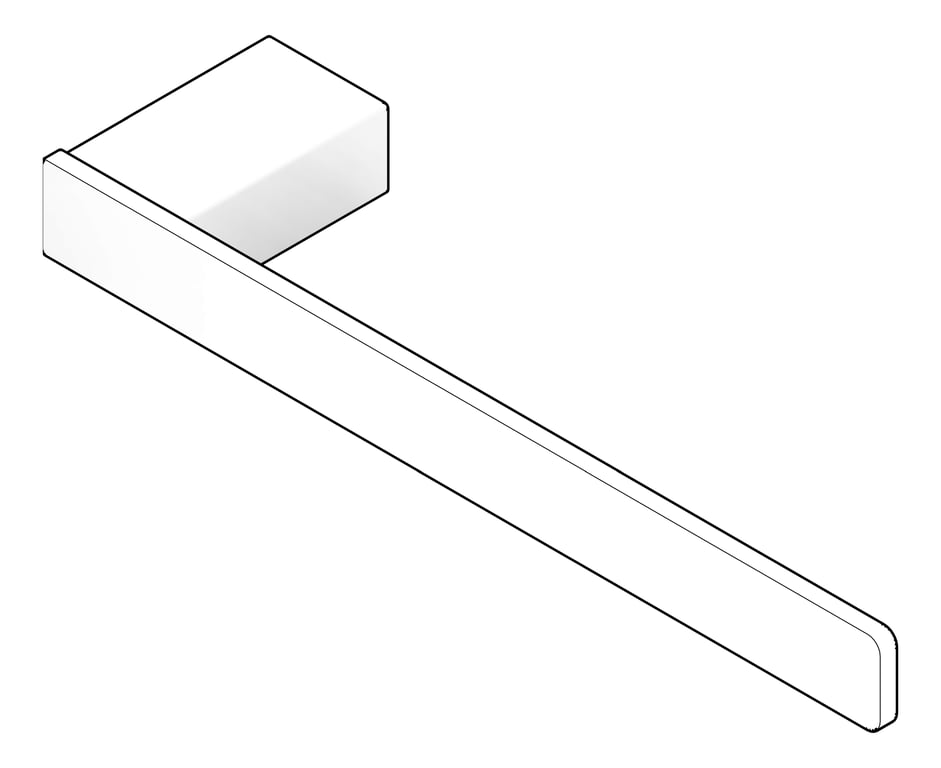 3D Documentation Image of TowelRail SurfaceMount Nero Celia Hand