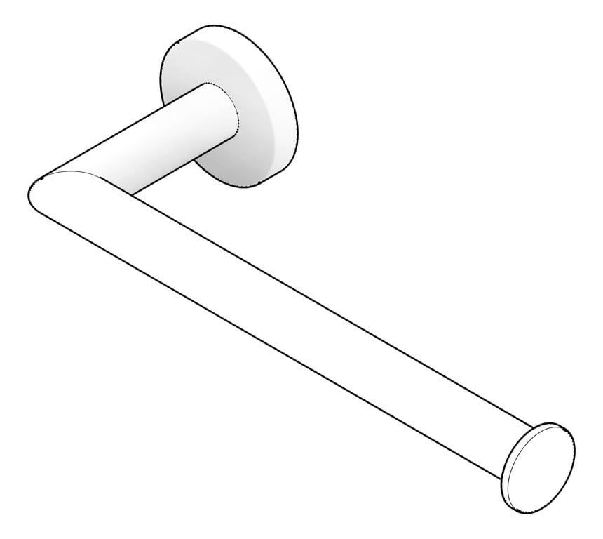 3D Documentation Image of TowelRail SurfaceMount Nero Dolce Hand