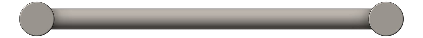 Front Image of TowelRail SurfaceMount Nero Zen Hand