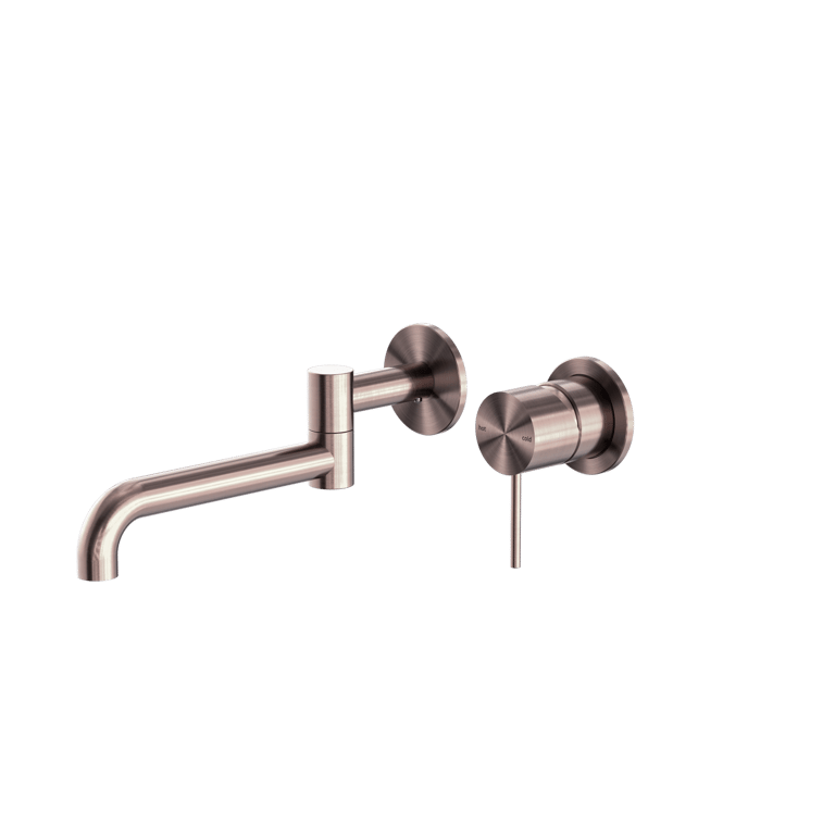 NR221910RBZ image 1 Image of MixerSet Wall Nero Mecca Basin Bath Swivel