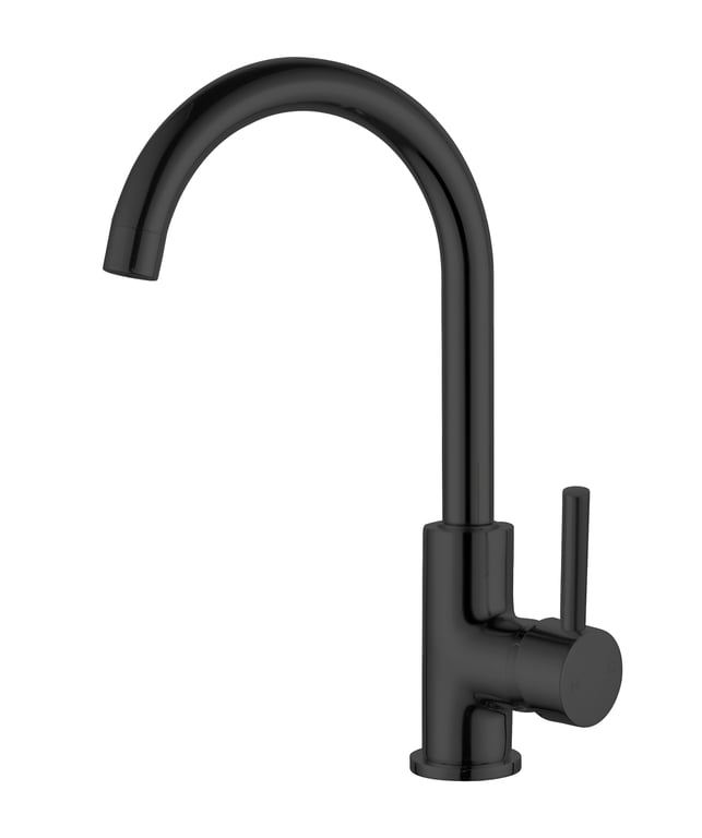 NR250807MB image 1 Image of Mixer Sink Nero Dolce Kitchen Gooseneck