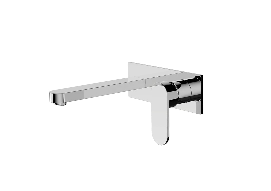 NR301310aCH image 1 Image of MixerSet Wall Nero Ecco Basin Bath BackPlate
