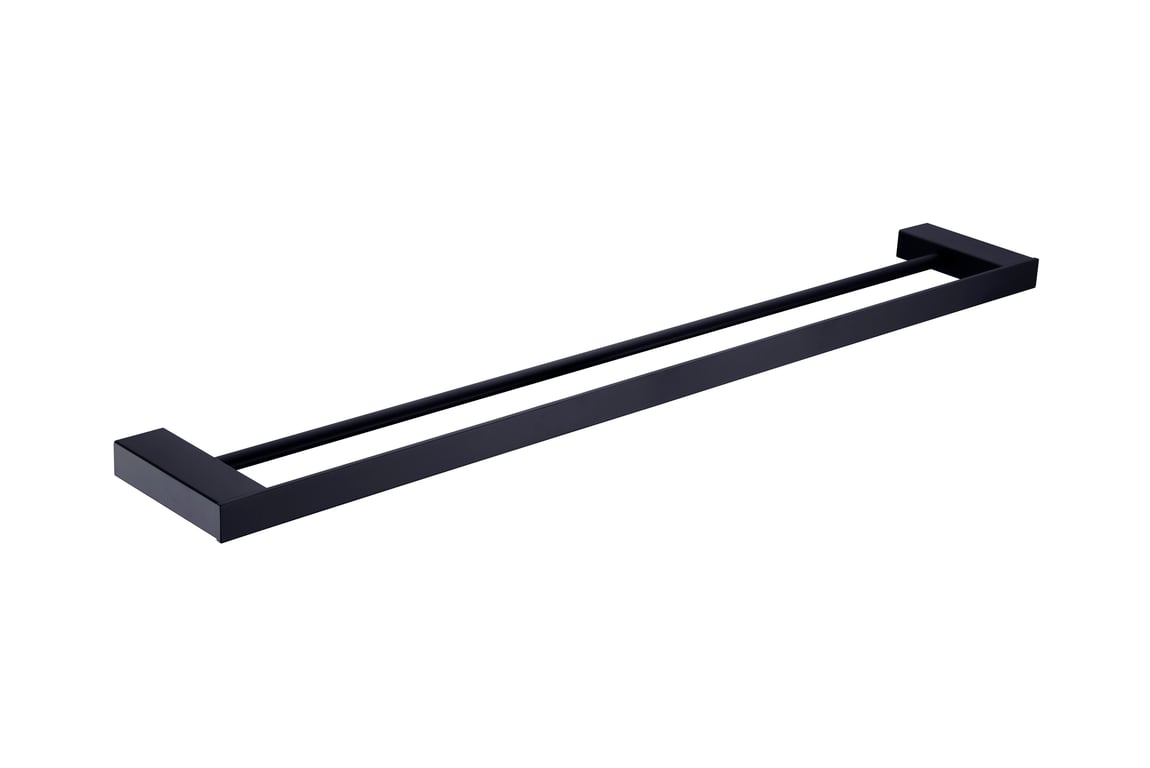 NR4630dMB image 1 Image of TowelRail SurfaceMount Nero Celia Double