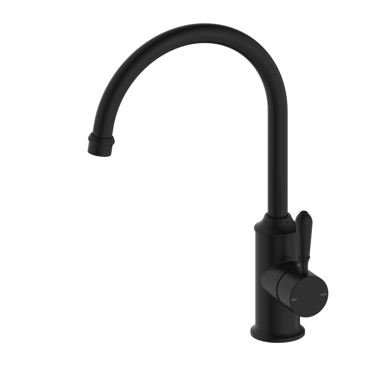 NR69210602MB image 1 Image of Mixer Kitchen Nero York Gooseneck