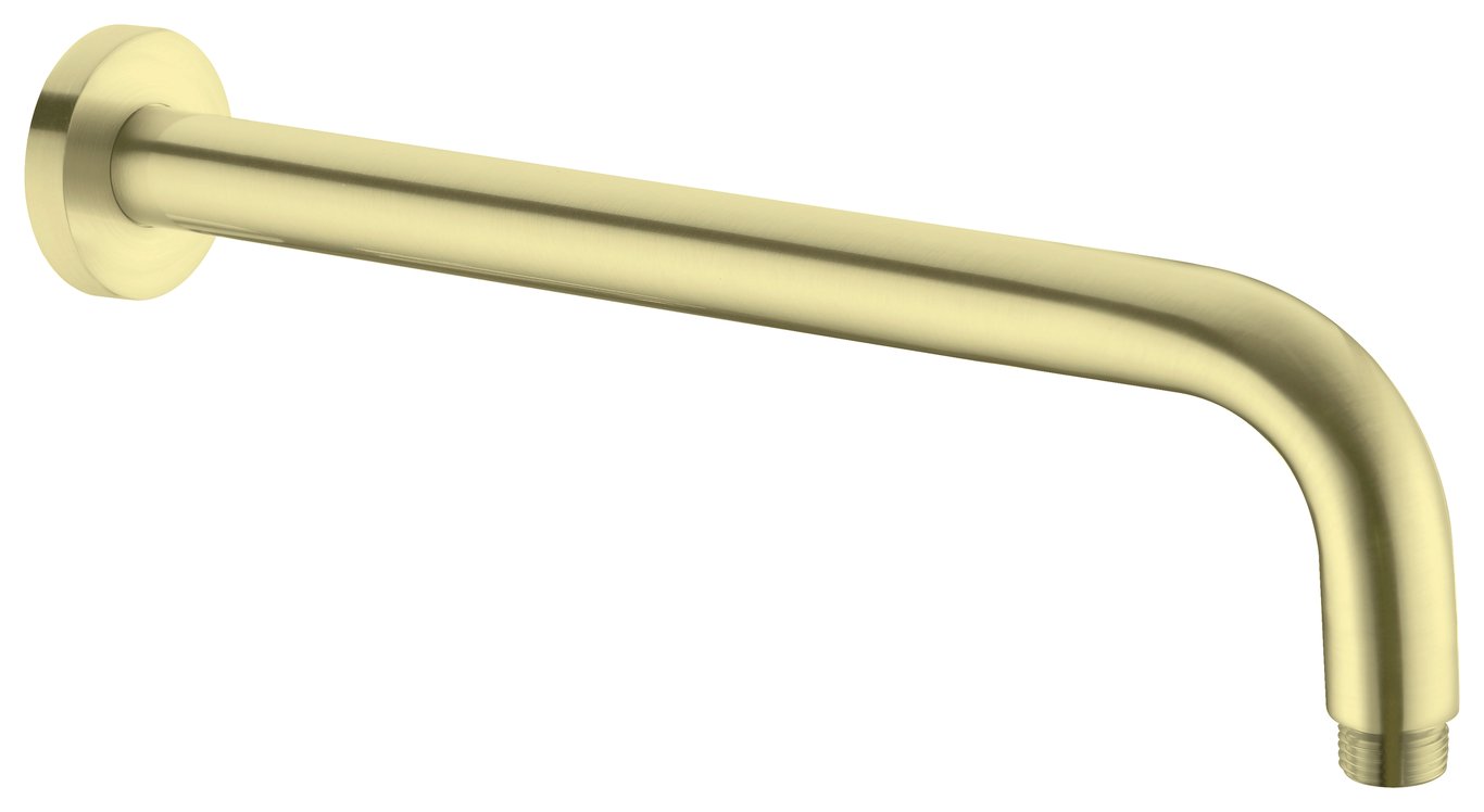 Nero 230Mm Air Shower Head and Round Shower Arm 330Mm 500mm Length NR502BG Image of Shower Wall Nero AirShower RoundArm 230mmHead